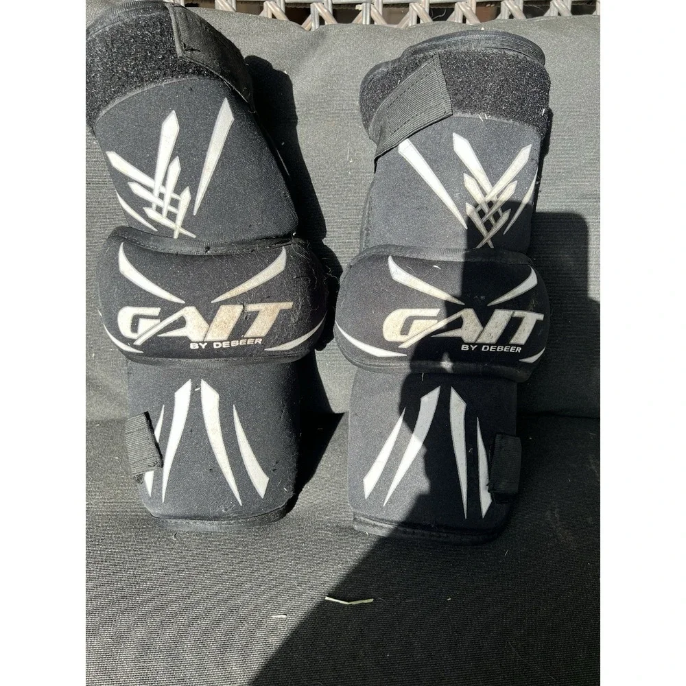 Gait by DeBeer Icon Lacrosse Arm Pads Elbow Guards Black Medium LAX Pairs